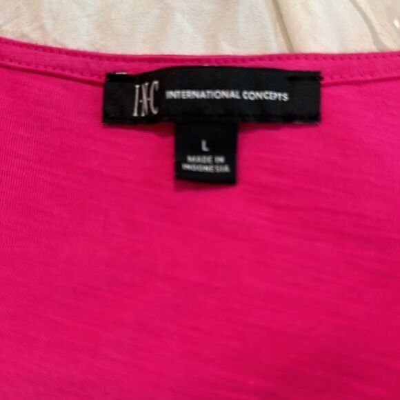 Inc hot pink shirt, newest tag size large - Picture 3 of 4